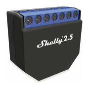 Shelly 2.5 Wireless Relay Switch - Dual Channel 10A Smart Switch, WiFi-Controlled for Home Automation