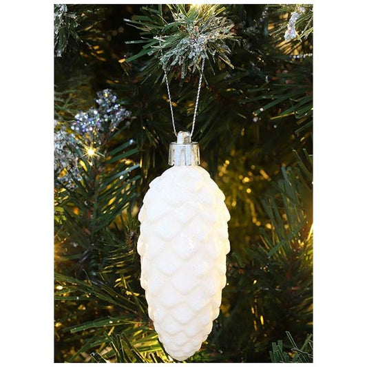Christmas Concepts® 6-Pack 90mm Pine Cone Baubles – Shiny & Glitter Luxury Ornaments