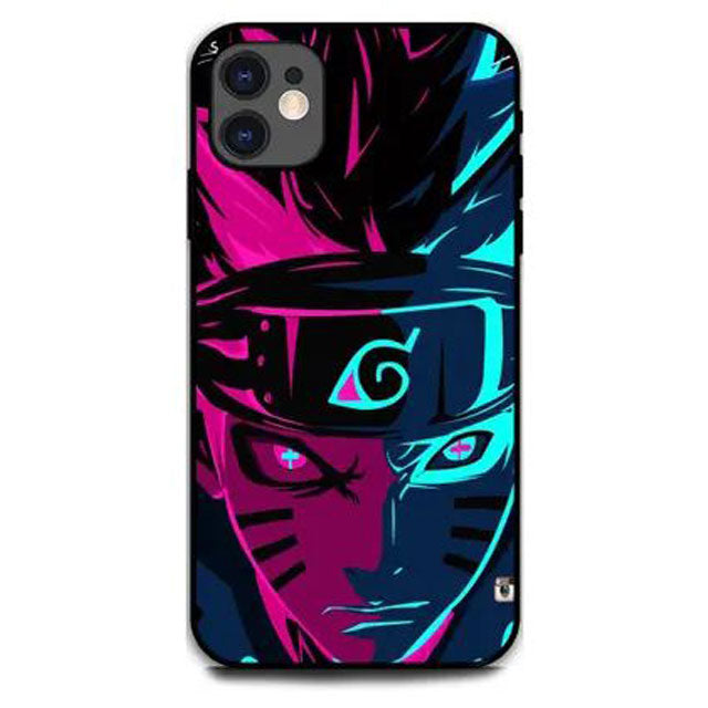 Shock-Proof Neon Naruto Anime Back Cover for Apple iPhone 12 – Multi-Color Protective Case
