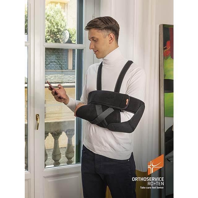 ShouldFix II Shoulder Immobiliser Arm Band – Removable Elbow Pocket for Right/Left Shoulder &amp; Abdominal Fracture Support