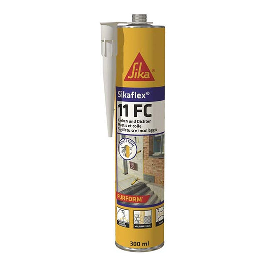 Sika Sikaflex-11 FC+ 300 ml Elastic Adhesive &amp; Sealant – High Performance Concrete Grey Construction Sealant