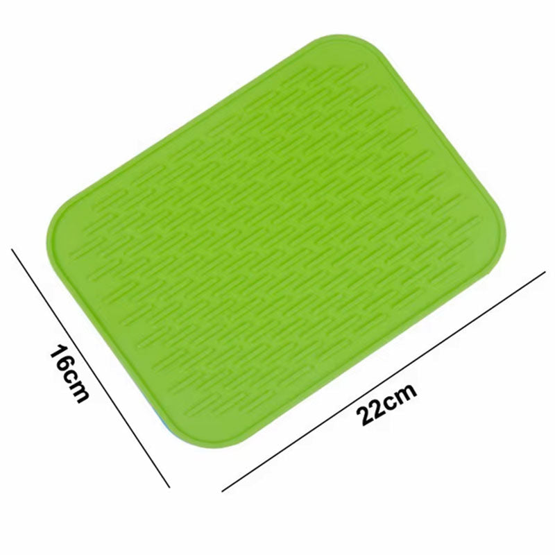 [16*22CM] Silicone Anti-Hot Insulation Pad – Square Non-Slip Coaster & Heat-Resistant Pot Mat for Kitchen Tableware
