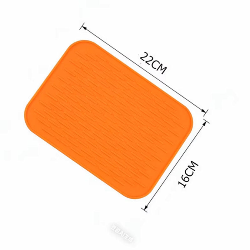 [16*22CM] Silicone Anti-Hot Insulation Pad – Square Non-Slip Coaster & Heat-Resistant Pot Mat for Kitchen Tableware