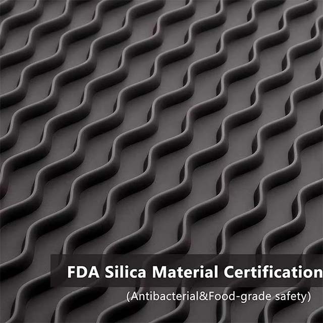 Thick Silicone Dish Drying Mat – Heat-Resistant Trivet, Drip Tray & Non-Slip Pot Holder