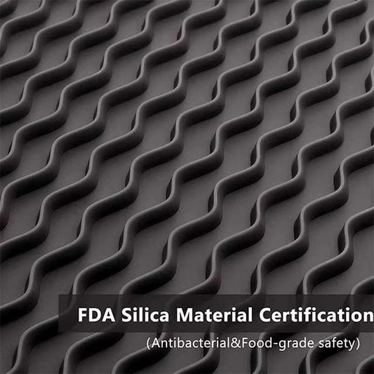 Thick Silicone Dish Drying Mat – Heat-Resistant Trivet, Drip Tray & Non-Slip Pot Holder