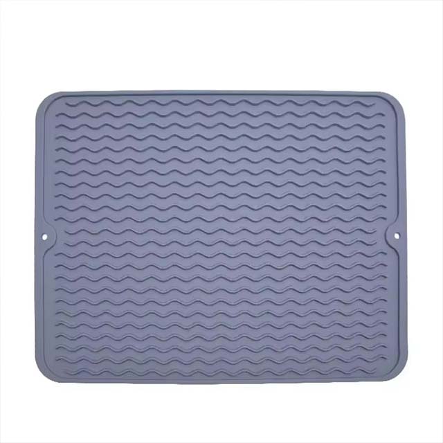 Thick Silicone Dish Drying Mat – Heat-Resistant Trivet, Drip Tray & Non-Slip Pot Holder
