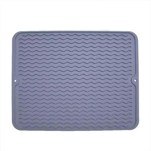Thick Silicone Dish Drying Mat – Heat-Resistant Trivet, Drip Tray & Non-Slip Pot Holder