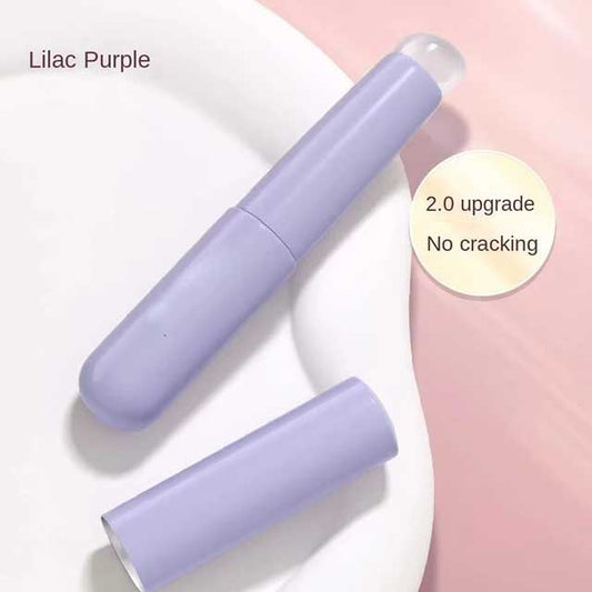 Silicone Lip Brush with Cap – Portable Lipstick & Balm Applicator with ABS Handle for Blending & Smudge Coverage