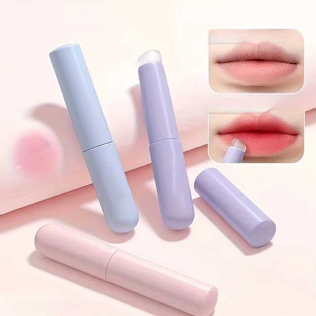 Silicone Lip Brush with Cap – Portable Lipstick & Balm Applicator with ABS Handle for Blending & Smudge Coverage
