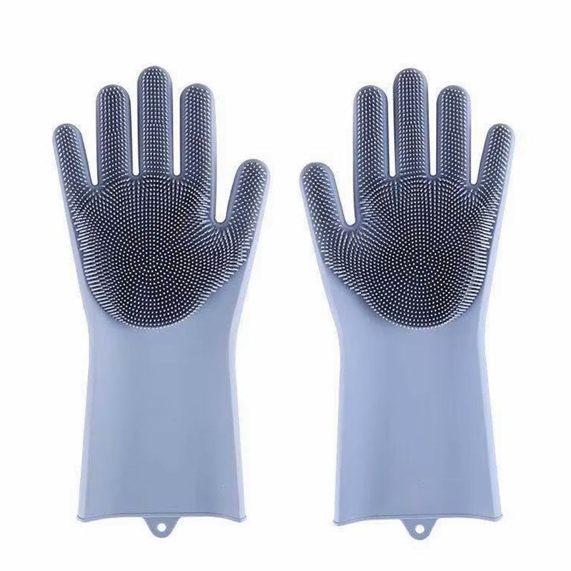 Gants de Toilettage et de Nettoyage en Silicone pour Animaux | Gants 2-en-1 pour le Bain et l'Épilation des Chiens et des Chats