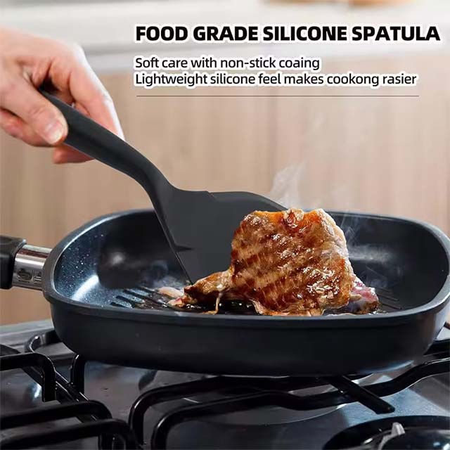 Silicone Spatula Turner – Non-Stick Wide Shovel for Pancakes, Omelettes, Eggs, Fish & Pizza