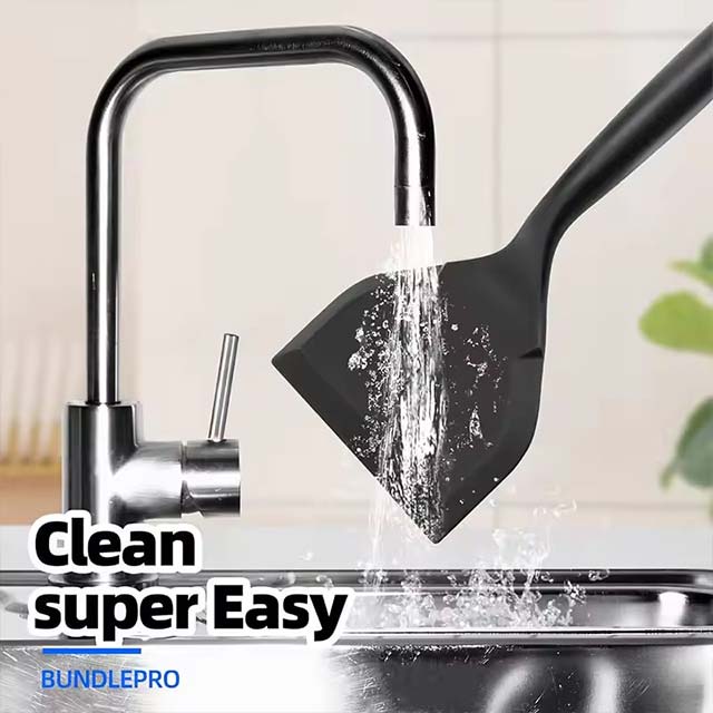 Silicone Spatula Turner – Non-Stick Wide Shovel for Pancakes, Omelettes, Eggs, Fish & Pizza