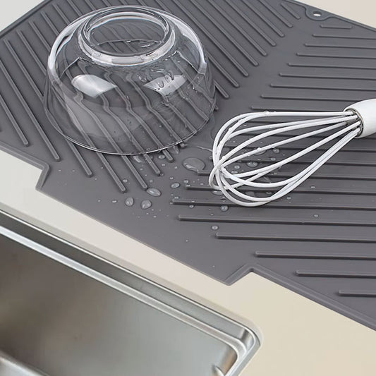 30*40CM Silicone Wave Dish Drying Mat – Heat-Resistant Non-Slip Countertop Drainer Pad & Foldable Kitchen Table Placemat