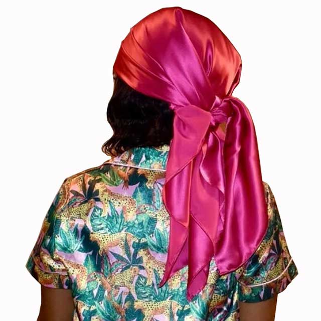 90×90cm Silk Satin Square Scarf for Women – Plain Hijab, Headwrap, Shawl & Handkerchief