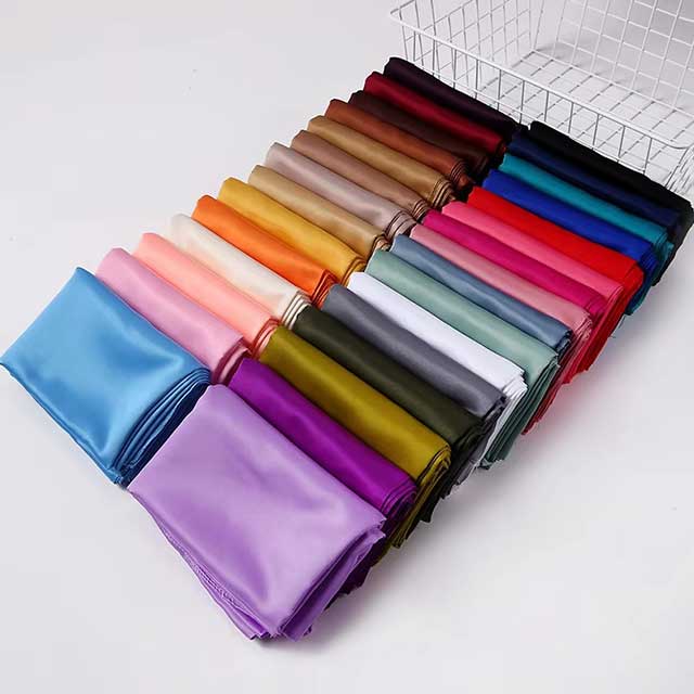 90×90cm Silk Satin Square Scarf for Women – Plain Hijab, Headwrap, Shawl & Handkerchief