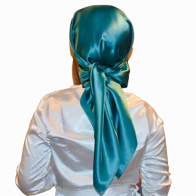 90×90cm Silk Satin Square Scarf for Women – Plain Hijab, Headwrap, Shawl & Handkerchief