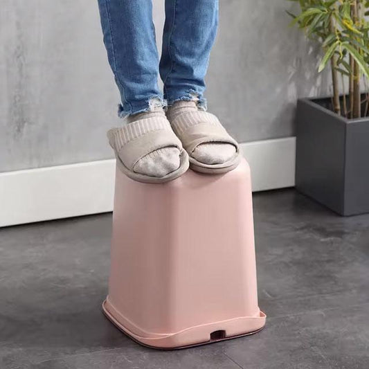 Simple Kitchen White Trash Can – Creative Open-Top Garbage Basket for Home, Living Room & Bathroom