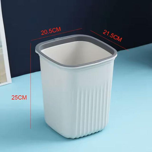 Simple Kitchen White Trash Can – Creative Open-Top Garbage Basket for Home, Living Room & Bathroom