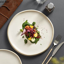 Simple Ceramic Round Dinner Plates – Solid Color Minimalist Pasta & Steak Dishes – Creative Dessert & Snack Trays for Home & Restaurant (6"/8"/10")