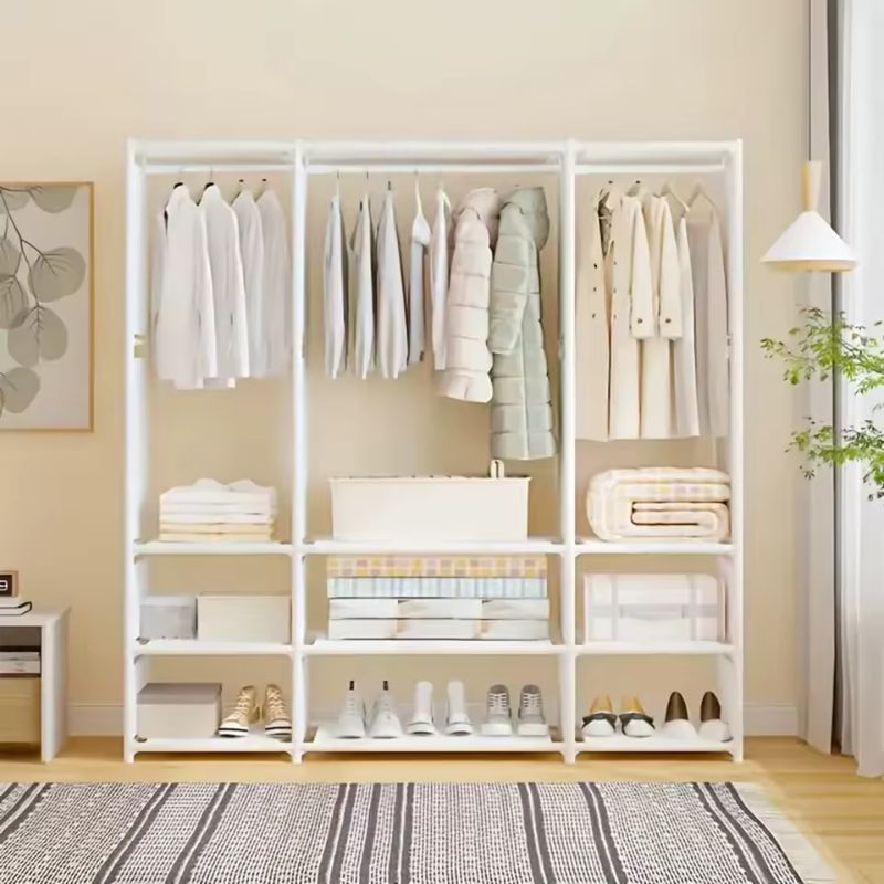 Porte-Manteau et Chapeau Multifonctionnel Simple – Support de Vêtements sur Pied pour Chambre et Dortoir – Séchoir en Fer Robuste pour Vêtements, Sacs et Chaussures – Rangement Gain de Place pour Petits Espaces