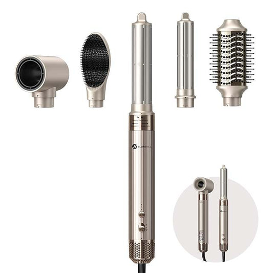 Slopehill Airstyler 5-in-1 High-Speed Ionic Hair Dryer – 110,000 RPM Quick Dry Styler with Automatic Air Curling Iron, Hair Straightener Brush &amp; Volume Brush