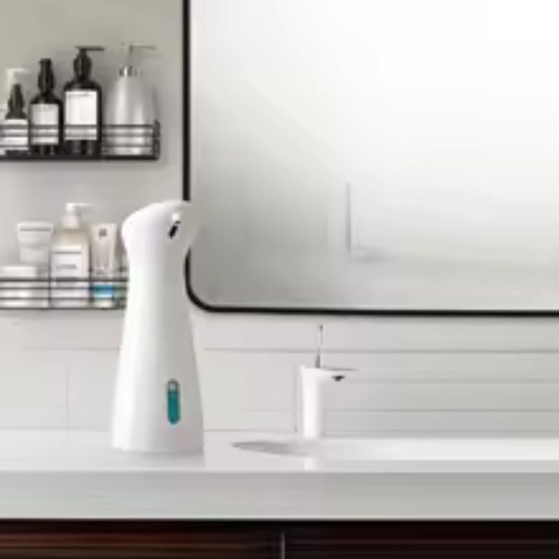 Smart Automatic Sensor Hand Soap Dispenser – High-Quality White ABS Waterproof Shell – Touchless Infrared Hand Washing Device for Bathroom & Kitchen