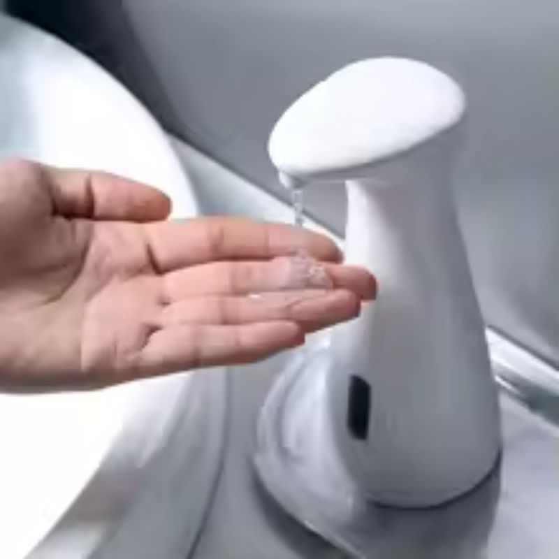 Smart Automatic Sensor Hand Soap Dispenser – High-Quality White ABS Waterproof Shell – Touchless Infrared Hand Washing Device for Bathroom & Kitchen