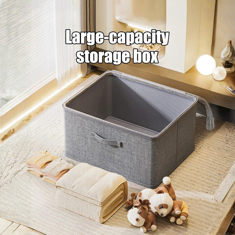 Boîte de rangement souple en tissu avec serrure de sécurité et fermeture éclair – Organiseur de vêtements pliable avec poignées renforcées – Bac de rangement portable pour couvertures, literie et vêtements saisonniers – Grande à très grande capacité