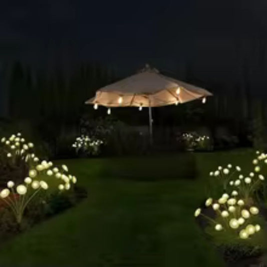 Solar 6-LED Jellyfish & Mushroom Lights – Fiber Optic Garden Ground Plug – Waterproof Outdoor Atmosphere Lights for Lawn, Yard & Patio (RGB / Warm)