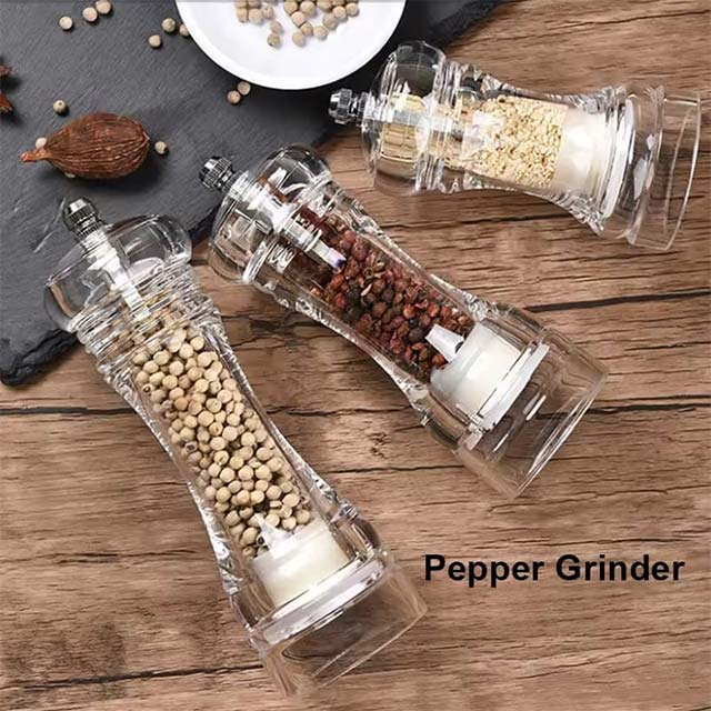 Refillable Manual Salt & Pepper Grinder – Adjustable Ceramic Spice Mill for Herbs & Seasoning