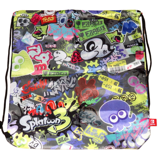 Splatoon 3 Promo Drawstring Bag – TURN GYM Nintendo Switch Small Sports Backpack