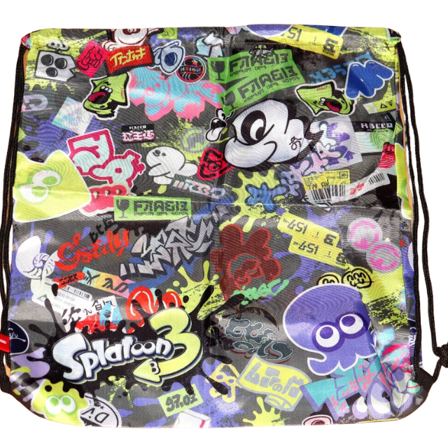 Splatoon 3 Promo Drawstring Bag – TURN GYM Nintendo Switch Small Sports Backpack