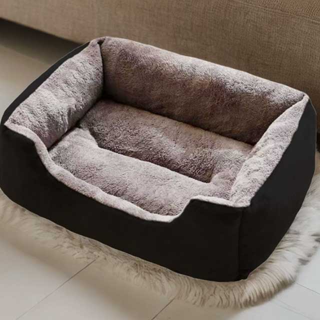 Square Plush Pet Kennel – Warm Winter Sofa Bed for Small Dogs & Cats, Soft Kitten Cushion, Cozy Pet Sleeping House & Accessories