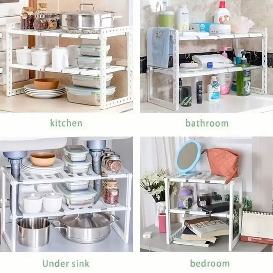 Stackable Cabinet Organizer Shelves | Versatile Kitchen Counter & Pantry Storage Rack