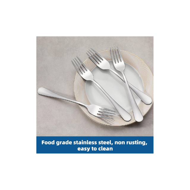 Stainless Steel Dinner Forks (36pcs) – Mirror Polished 8-Inch Cutlery for Home, Kitchen, or Restaurant Use