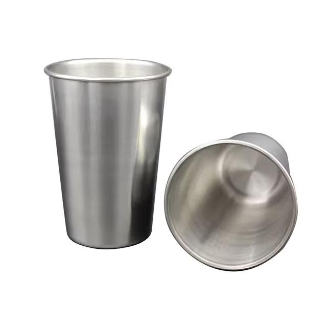 Stainless Steel Metal Cup Set – Beer, Wine, Coffee & Tea Tumblers – Durable Travel & Camping Mugs for Outdoor & Home Use