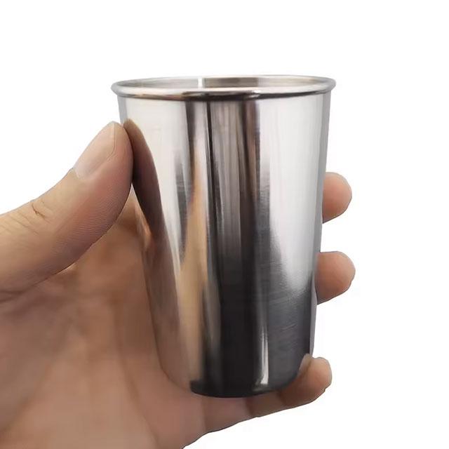 Stainless Steel Metal Cup Set – Beer, Wine, Coffee & Tea Tumblers – Durable Travel & Camping Mugs for Outdoor & Home Use