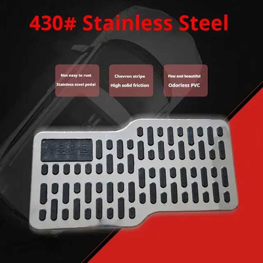 Stainless Steel Non-Slip Car Pedal Mat – Thickened Wear-Resistant Foot Pedal Cover for SUV & Truck, Metal Car Accessories