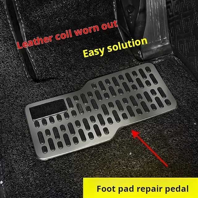 Stainless Steel Non-Slip Car Pedal Mat – Thickened Wear-Resistant Foot Pedal Cover for SUV & Truck, Metal Car Accessories