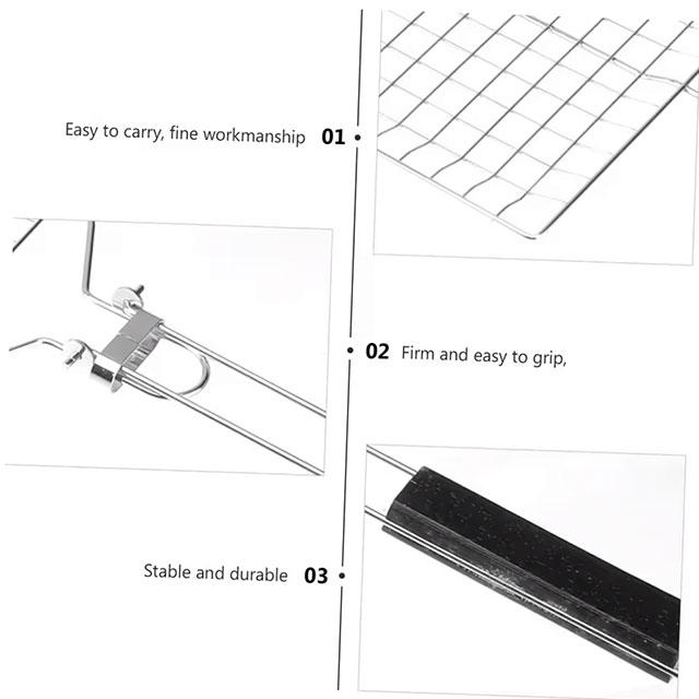 Stainless Steel Non-Stick BBQ Grilling Basket – Mesh Mat for Meat, Vegetables, Steak & Picnic Barbecue