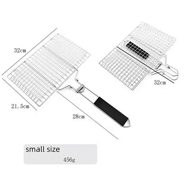 Stainless Steel Non-Stick BBQ Grilling Basket – Mesh Mat for Meat, Vegetables, Steak & Picnic Barbecue