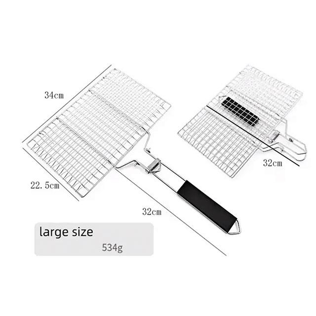Stainless Steel Non-Stick BBQ Grilling Basket – Mesh Mat for Meat, Vegetables, Steak & Picnic Barbecue