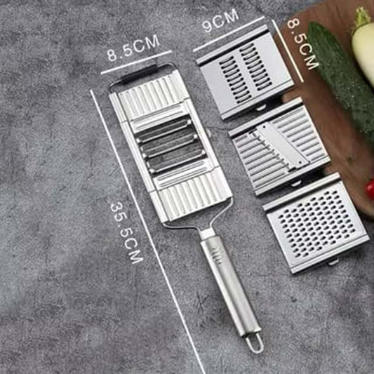 Stainless Steel Vegetable Grater & Shredder – Portable Manual Slicer for Easy & Multi-Purpose Kitchen Use