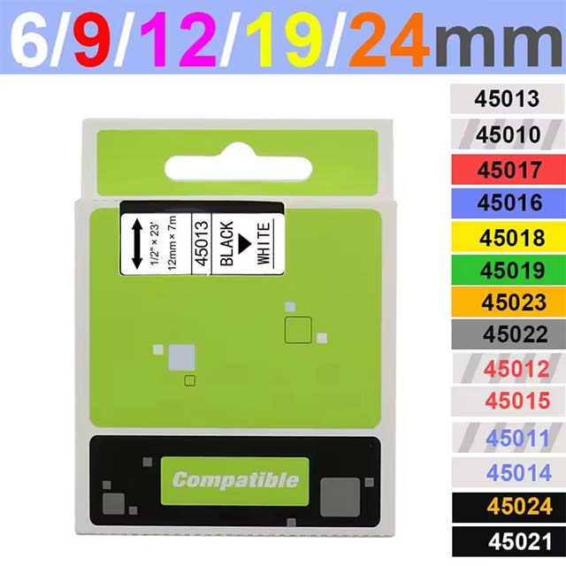 Standard 45013 Labeling Tape for Dymo – Durable Black Print on White Tape for Office &amp; Industrial Organization