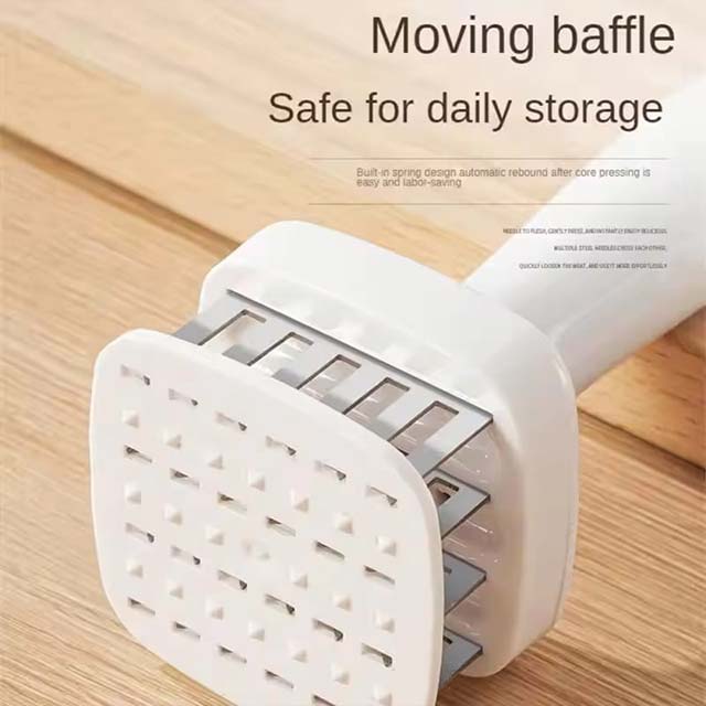 Stainless Steel Meat Tenderizer Hammer – Needle Punch Tool for Steak, Poultry & Tenderizing Meat Fibers