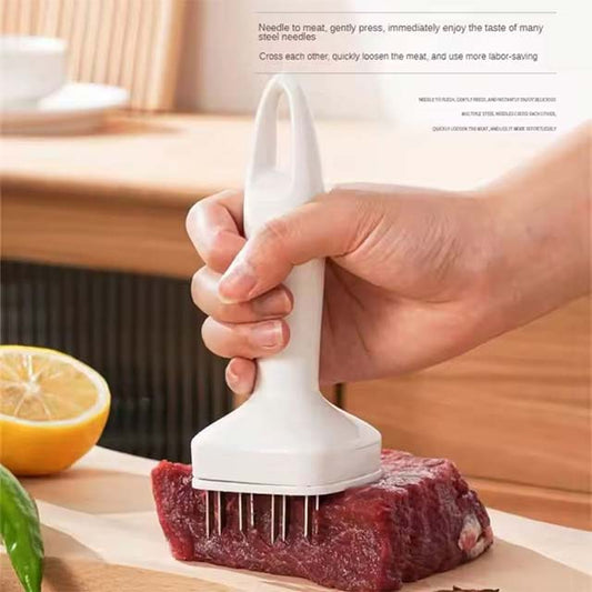 Stainless Steel Meat Tenderizer Hammer – Needle Punch Tool for Steak, Poultry & Tenderizing Meat Fibers