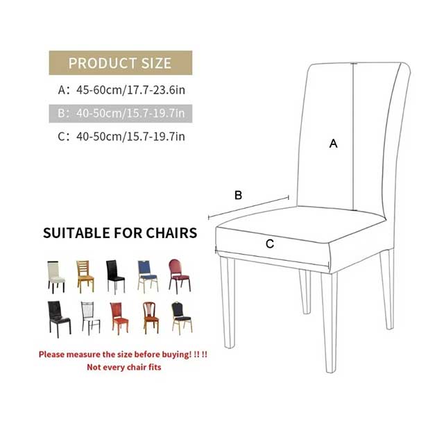 Stretch Chair Covers for Dining Room – Elastic Spandex Slipcovers for Kitchen, Wedding, Banquet & Home Decor