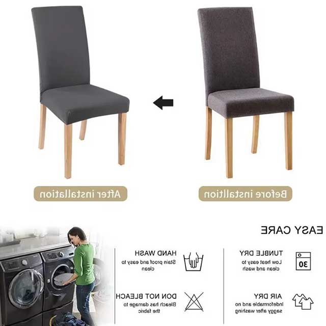 Stretch Chair Covers for Dining Room – Elastic Spandex Slipcovers for Kitchen, Wedding, Banquet & Home Decor
