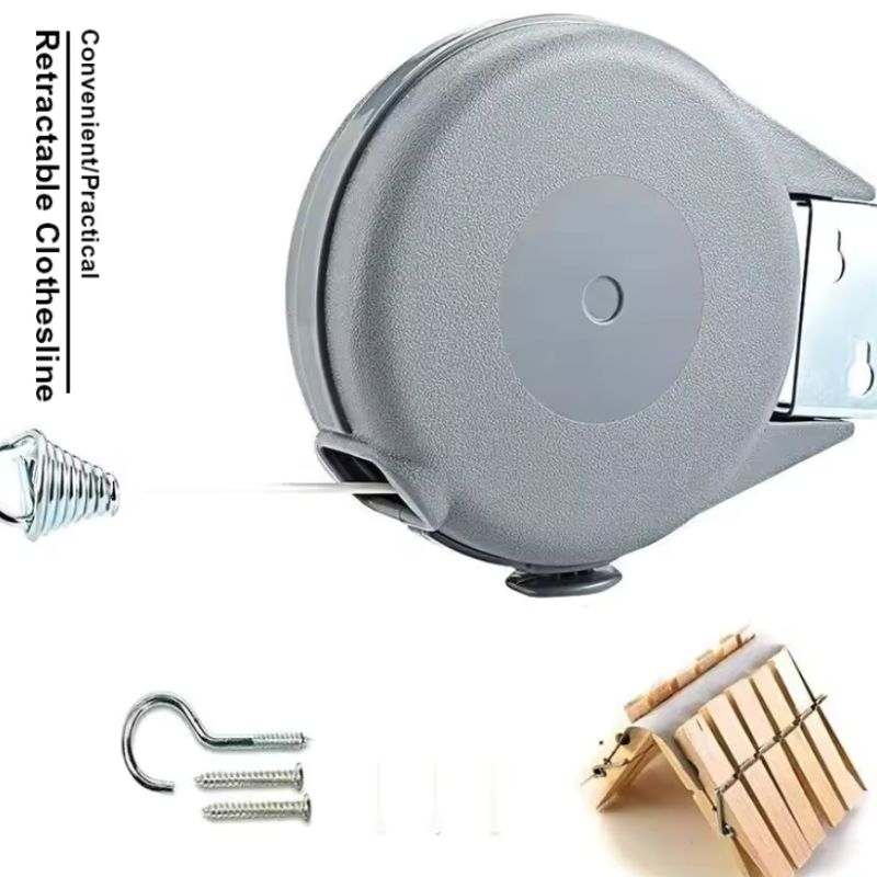Étendoir à linge extensible sans perçage – Séchoir à linge pliable antidérapant épaissi pour utilisation intérieure et extérieure, Organisateur de linge robuste (Gris)
