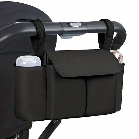 Stroller Organizer Bag for Mums – Large Capacity Hanging Diaper Bag with Bottle Holder | Baby Pram Travel Accessory